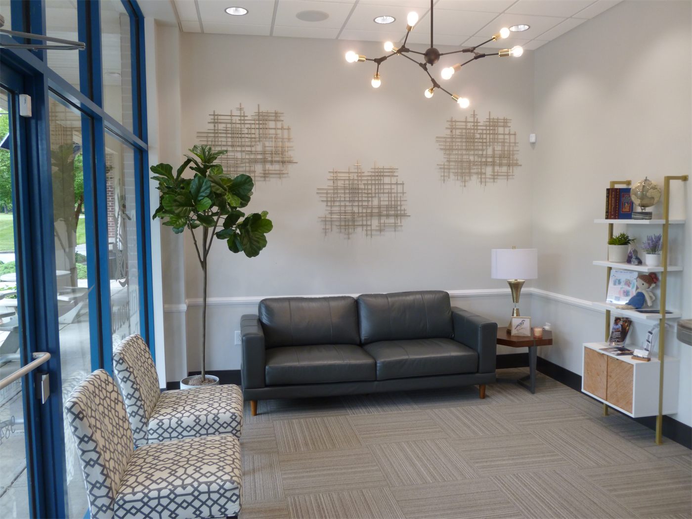 The waiting room at Millpond Family Dental in Cary